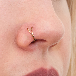 Double Cross Fake Nose Ring ∅ 8.5mm