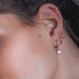 ø 8mm Helix Single Earring with Clicker Closer