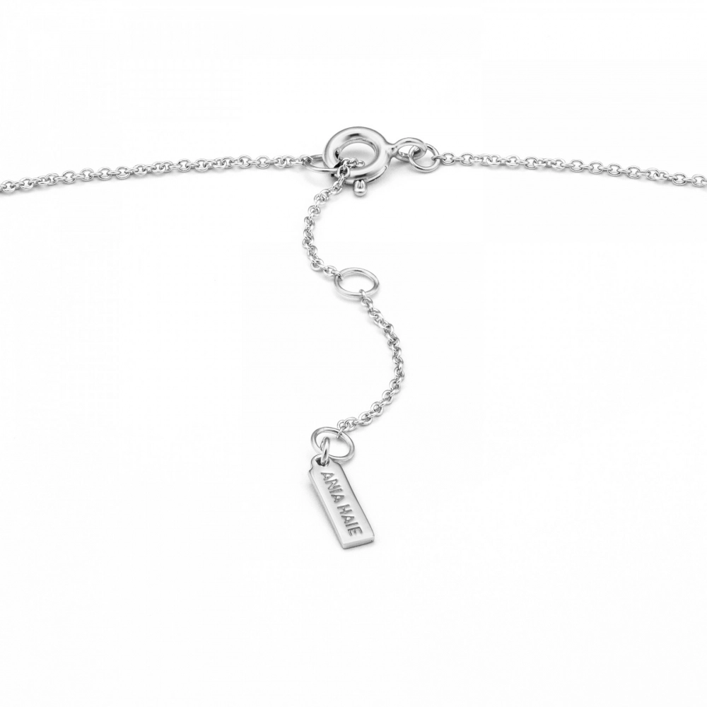 Silver Modern Beaded Necklace/N002-03H