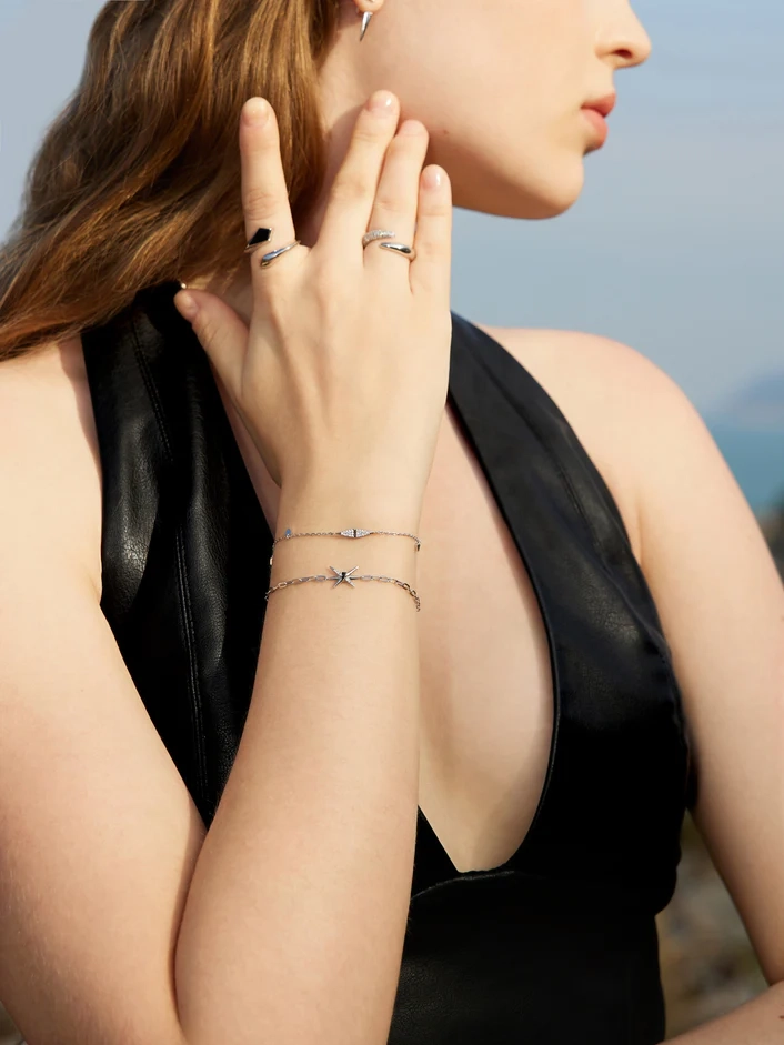 Ania Haie Rhodium plated Bracelet / B053-01H