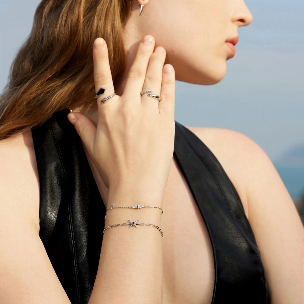 Ania Haie Rhodium plated Bracelet / B053-02H