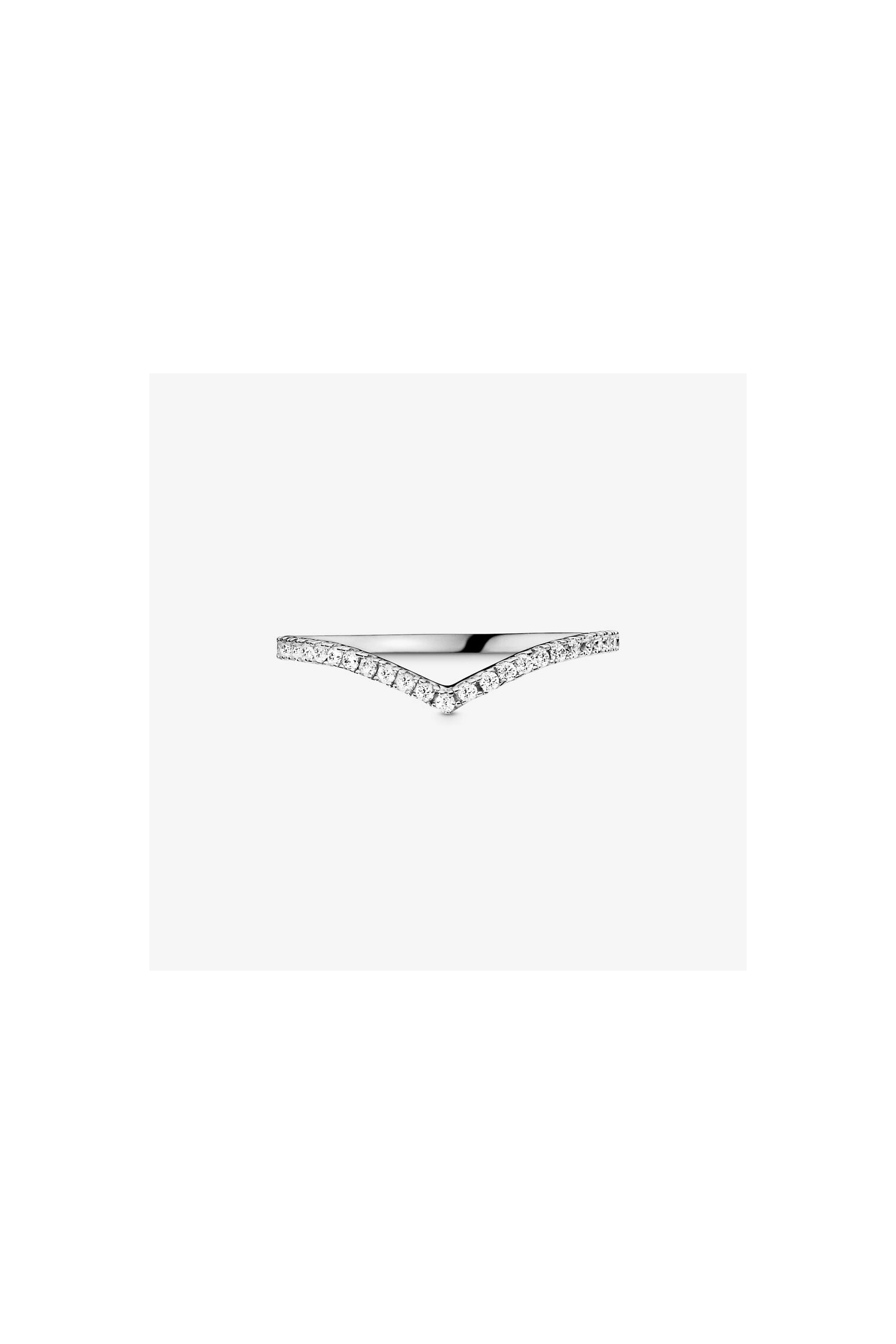 Sparkling Wishbone Ring/196316CZ-50