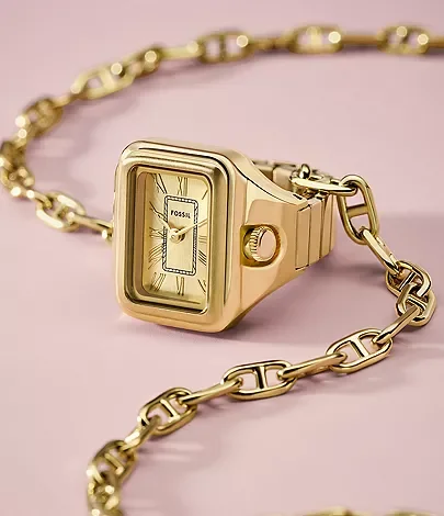 Fossil Quartz Ring-watch Women / ES5343