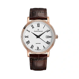 Claude Bernard Quartz Watch Men / 53009 37R BR Switzerland
