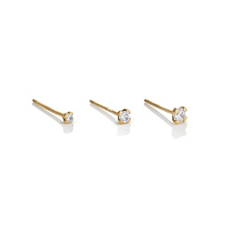 Cubic Zirconia Trio Earrings Pack 3, 2.30, 1.80