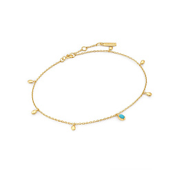 925 Sterling Silver Anklet/F044-01G