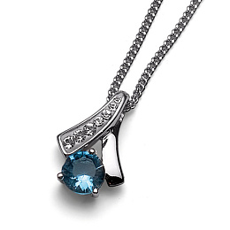 Pendant Nice 925AG rhod. blue /61068 BLU