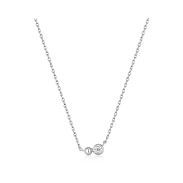 925 Sterling Silver Necklace/N045-02H-CZ