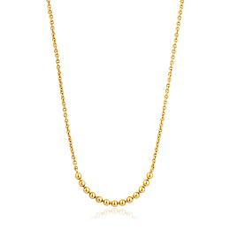 Gold Modern Multiple Balls Necklace/N002-04G