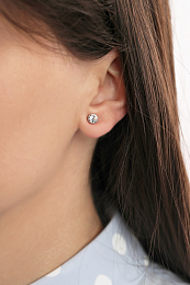 Earring Soon rhod. crystal