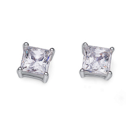 Earring Catch 925AG RH CZ CRY /62083 WHI