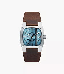 ANALOG WATCH 1 JWL SS LEATHER STRAP