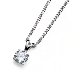 Pendant Simply One 925AG rhod. Cryst/61119