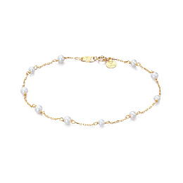 18KT YELLOW GOLD BRACELET PEARLS