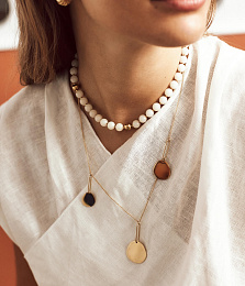 Zag Bijoux Surgical Stainless Steel Necklace / SNS23240-01WHT8