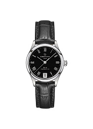 DS-8/LR/A/STEEL/LEA.BLACK/BLACK DIAL /C033.207.16.053.00