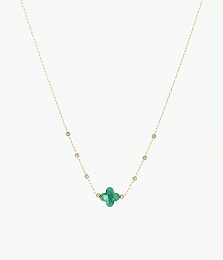 Zag Bijoux Surgical Stainless Steel Necklace / SNS7970-01GRN