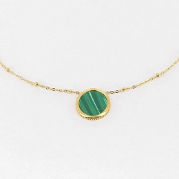 Zag Bijoux Surgical Stainless Steel Necklace / SNS18338-01GRN