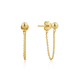 MODERN CHAIN STUD EARRINGS