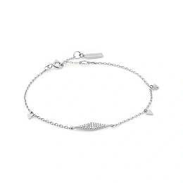 Ania Haie Rhodium plated Bracelet / B053-02H