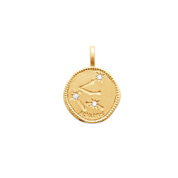 PENDANTAQUARIUS18 KT GOLD PLATED CZ /27687101