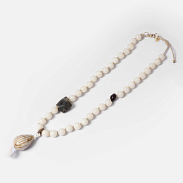 Zag Bijoux Ceramic Necklace / SNL23222-01WHT