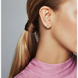 Sparkling Circle Stud Earrings/268649C01