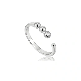 925 Sterling Silver Ring/R045-01H-CZ