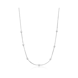 Silver Modern Beaded Necklace/N002-03H