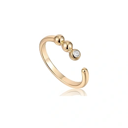 925 Sterling Silver Ring/R045-01G-CZ